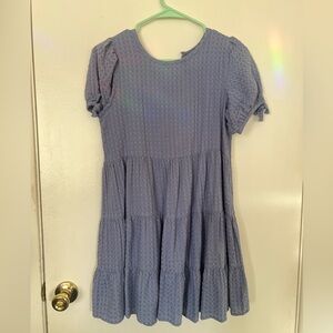 Carter's Kid Light Blue Textured Kids Dress - Girls size 14